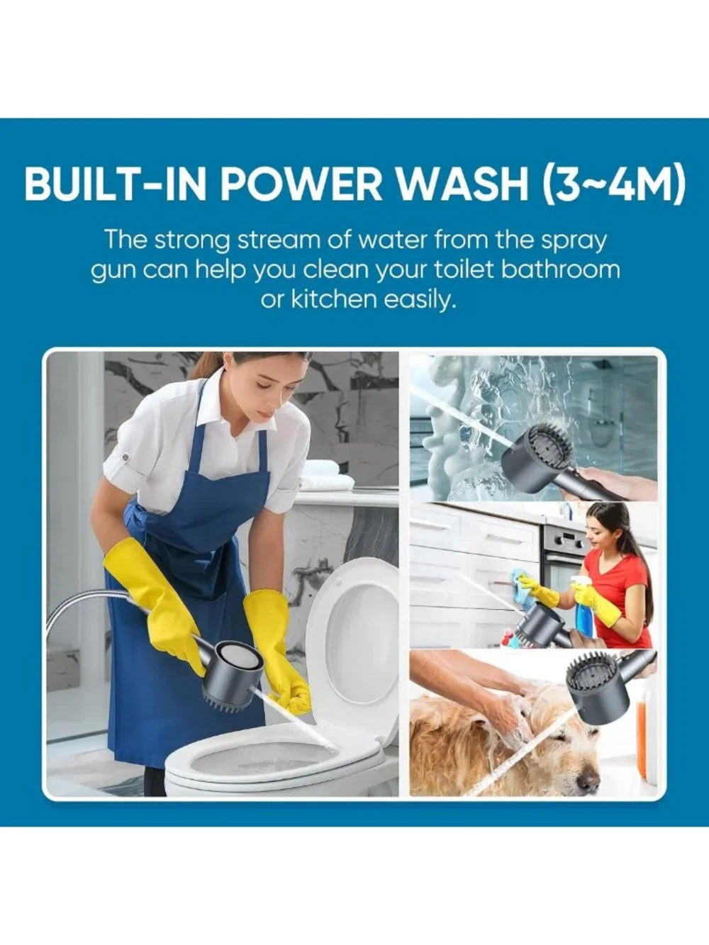 Filtered Handheld Shower Head - 4+1 Spray Modes, Water Filter for Clean Shower